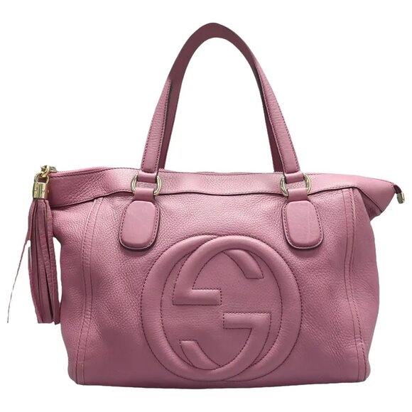 GUCCI Soho Purple Leather Tote 530-061825